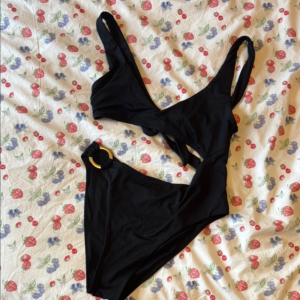 Monday Swimwear Black St. Barth’s One Piece